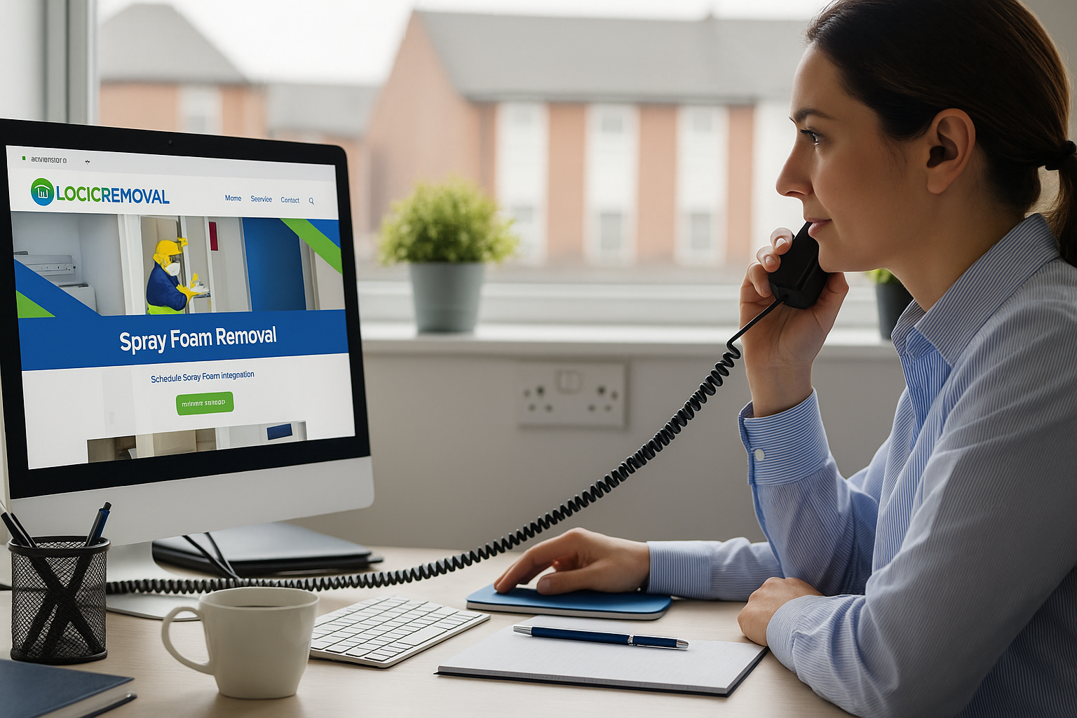 A calendar and phone representing scheduling