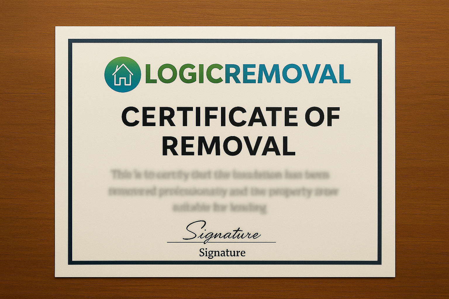 A certificate or document